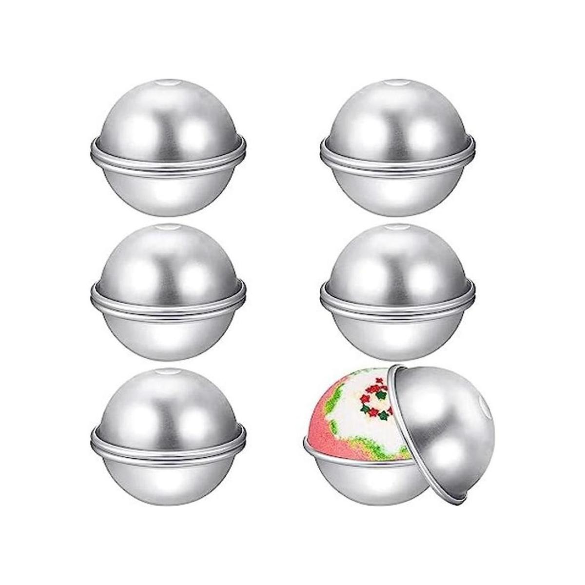 12 moldes para bombas de baño de metal de 3.1 in 6 juegos