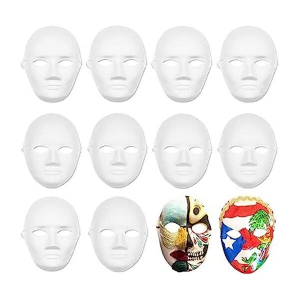 12 máscaras faciales completas de bricolaje máscaras de_1