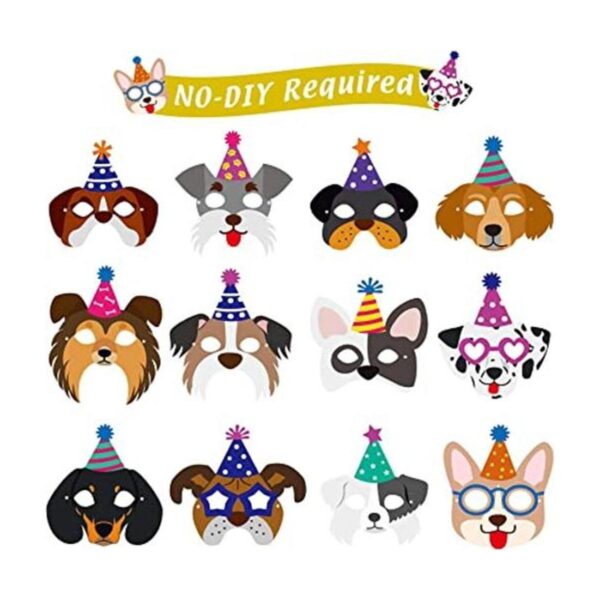 12 máscaras de cumpleaños para perro máscaras divertidas_1