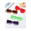 12 pares de lentes de sol en forma de corazón sin borde