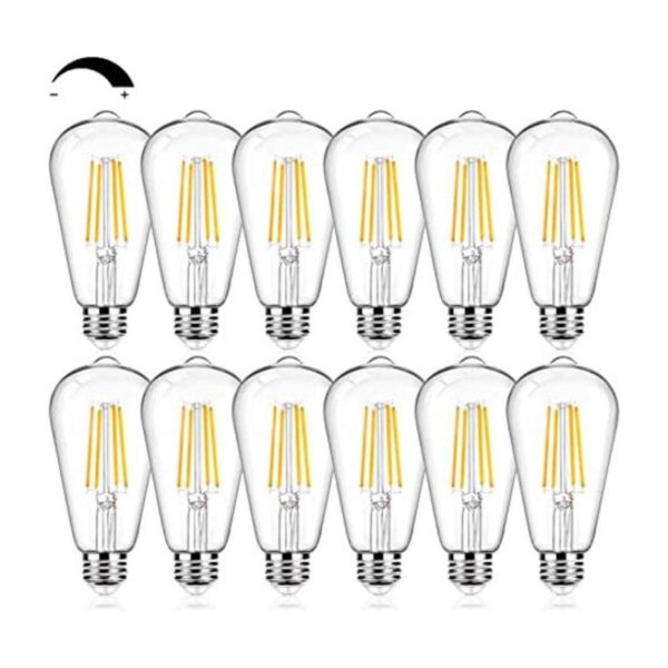 12 paquetes de bombillas LED Edison vintage equivalente a_1