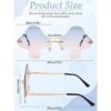 12 pares de lentes de sol en forma de hongo transparentes
