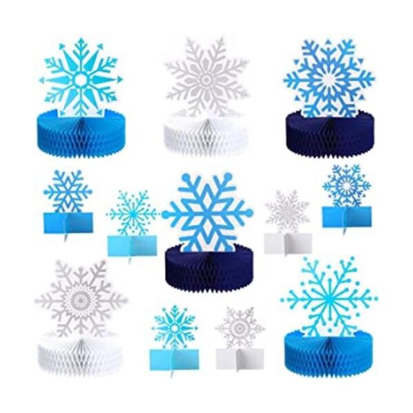 12 piezas de copo de nieve congelado suministros de fiesta_1