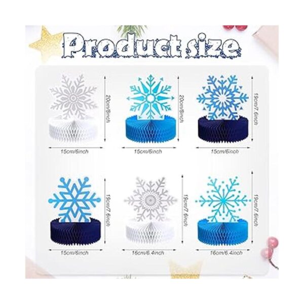 12 piezas de copo de nieve congelado suministros de fiesta_2