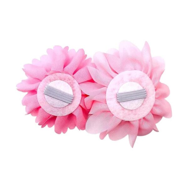 12 piezas de collar de perro rosa con lazos y flores para