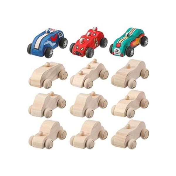 12 piezas de juguetes de madera para coche coches de_1