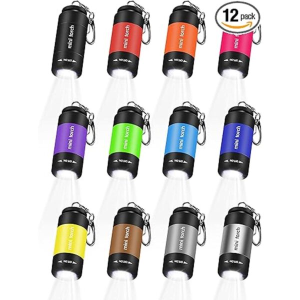 12 piezas de linterna mini llavero linterna USB_1