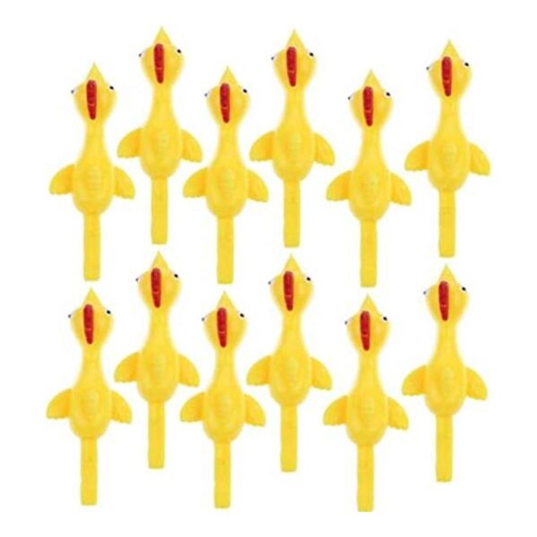 12 piezas de pollos de goma pegajosos de pollo con diseño