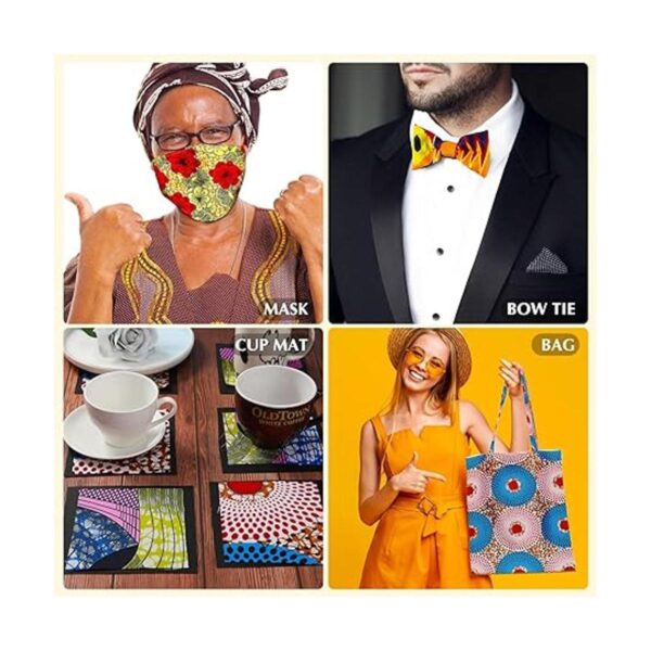 12 piezas de tela africana con estampado de cera Ankara