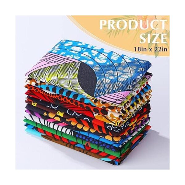 12 piezas de tela africana con estampado de cera Ankara