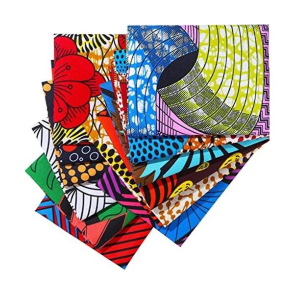 12 piezas de tela africana con estampado de cera Ankara