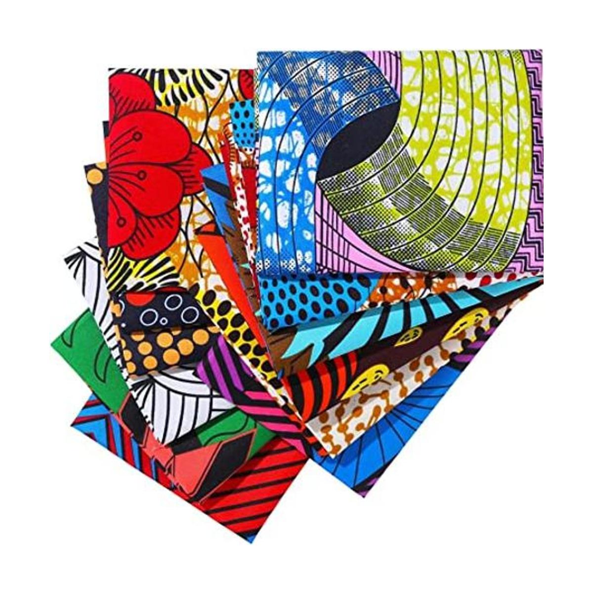 12 piezas de tela africana con estampado de cera Ankara