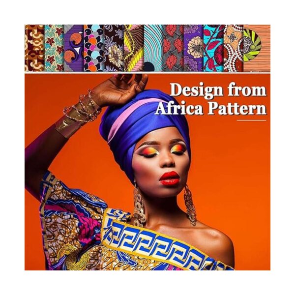 12 piezas de tela con estampado africano trozos de grasa
