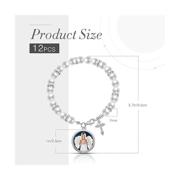 12 pulseras de sublimación rosario católico para mujer