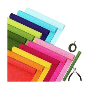 12 rollos de hojas de papel crepé de 8 pies serpentina de