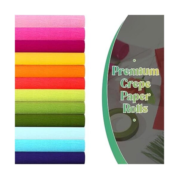 12 rollos de hojas de papel crepé de 8 pies serpentina de