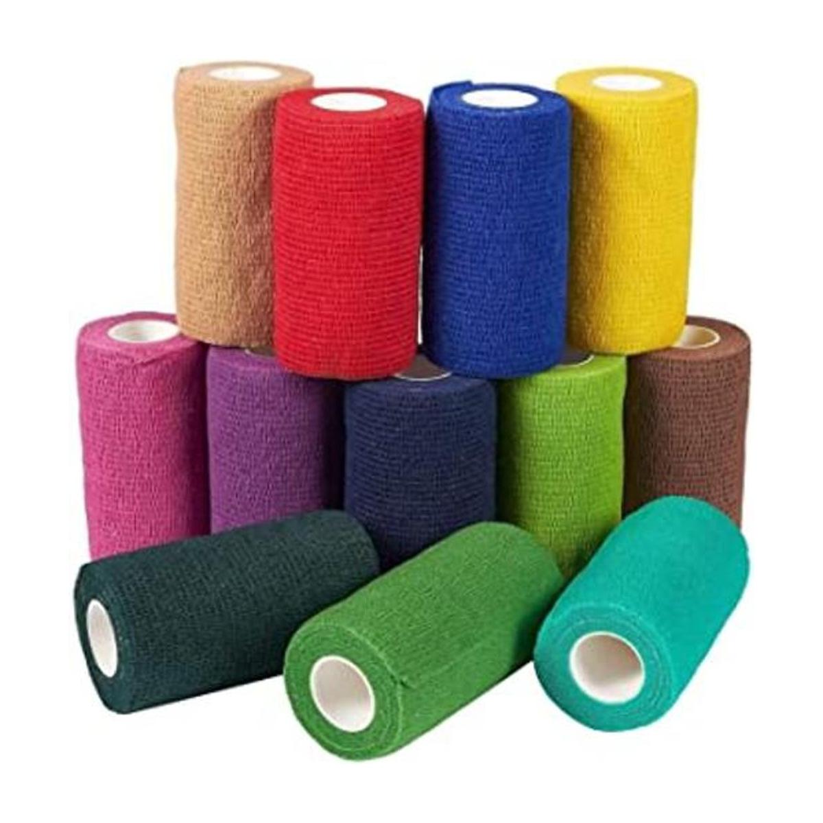 12 rollos de vendajes adhesivos coloridos cinta cohesiva