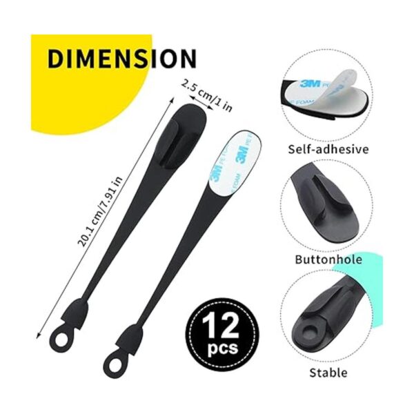 12 unidades de organizador de cables para