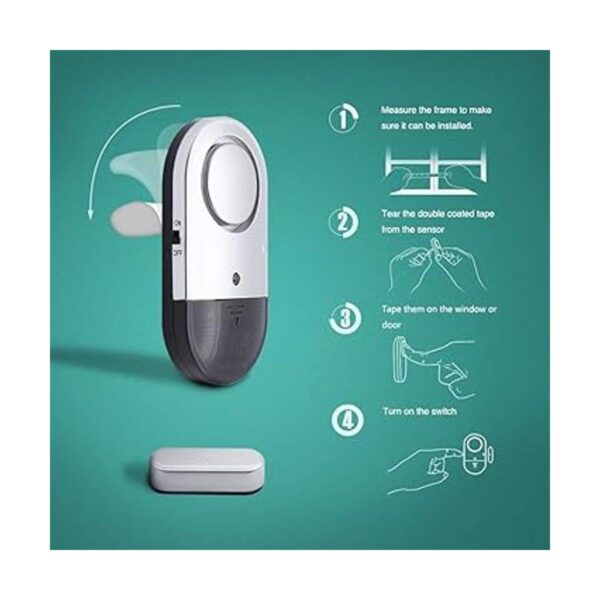 120 DB Sensor de alarma abierto para puerta y ventana para_4