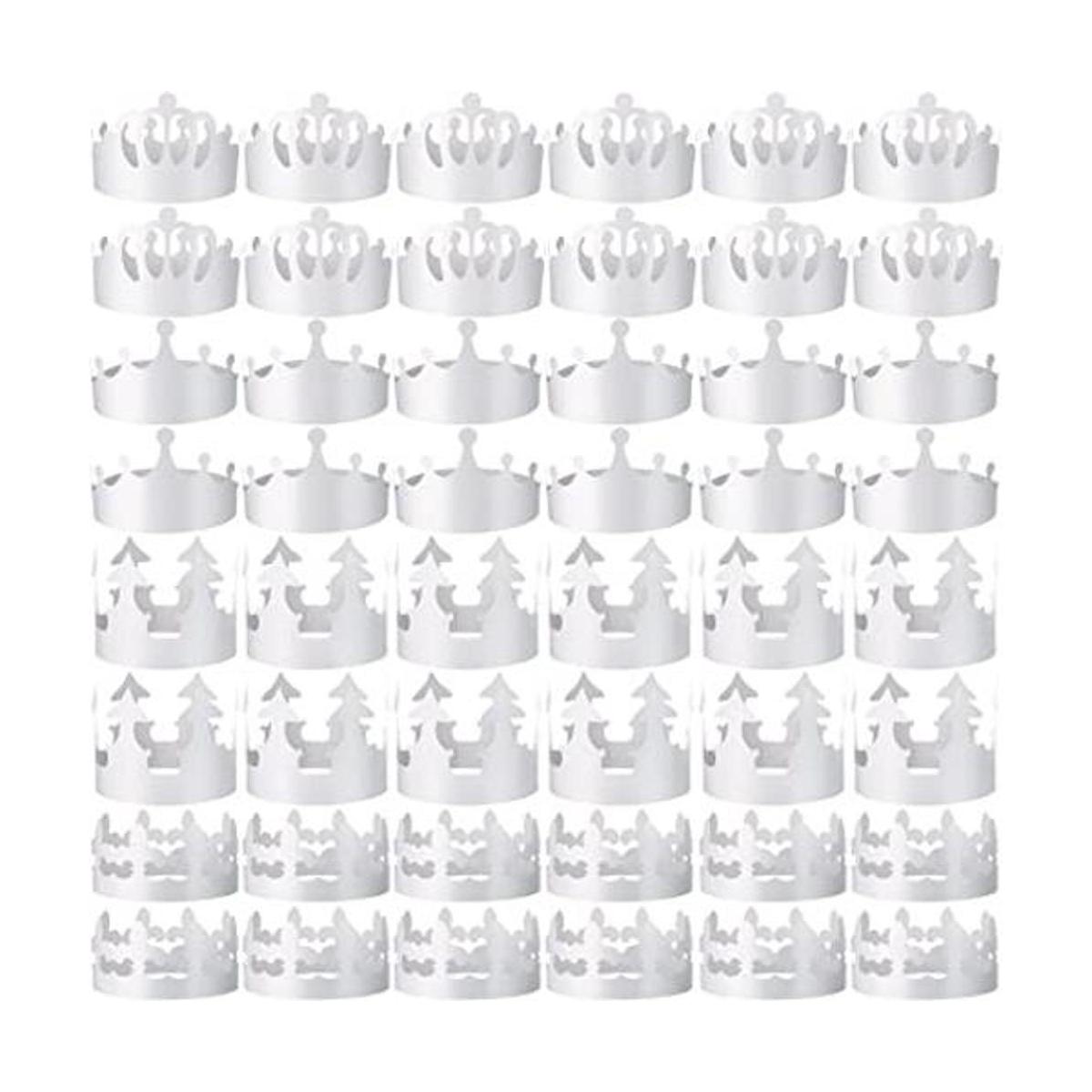 120 coronas de papel blancas para manualidades coronas de