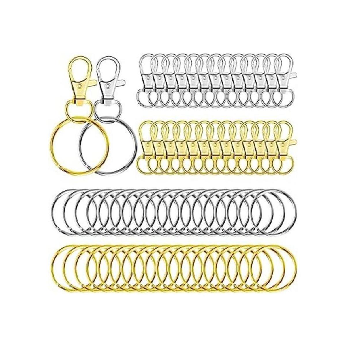 120 ganchos giratorios para llavero clips giratorios de