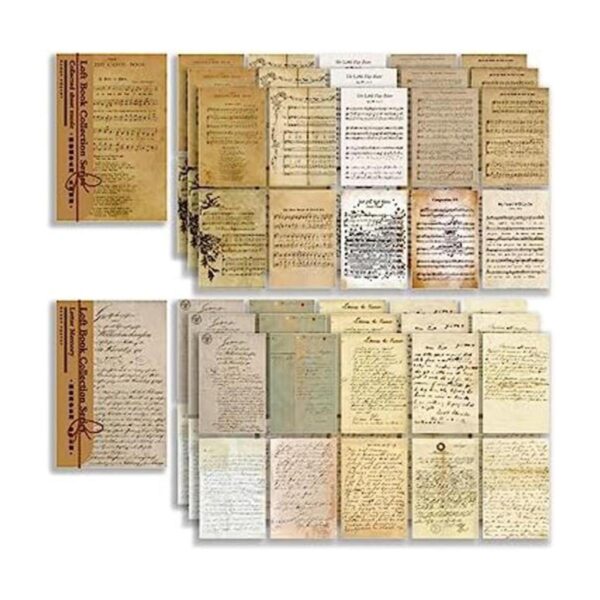 120 papeles vintage para álbumes de recortes suministros
