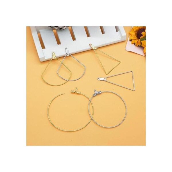 120 piezas de aretes de aro de acero inoxidable para