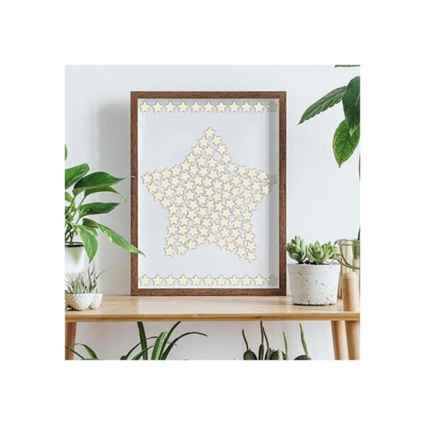 120 piezas de 2 pulgadas sin terminar estrella de madera