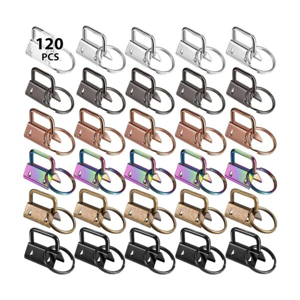 120 piezas de llavero de 6 colores llavero llavero de la