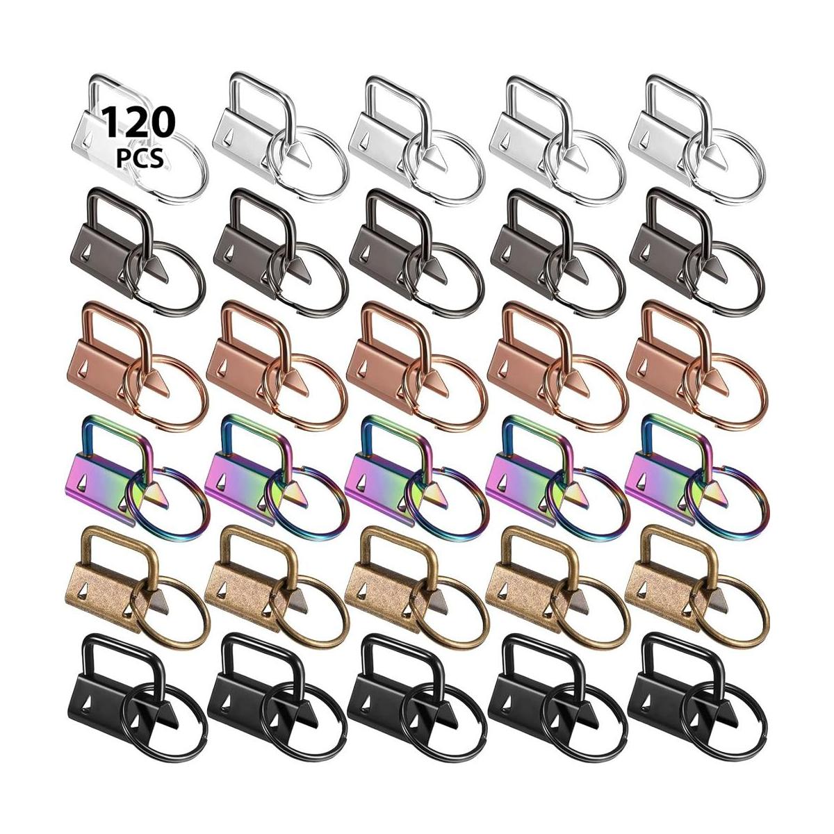 120 piezas de llavero de 6 colores llavero llavero de la
