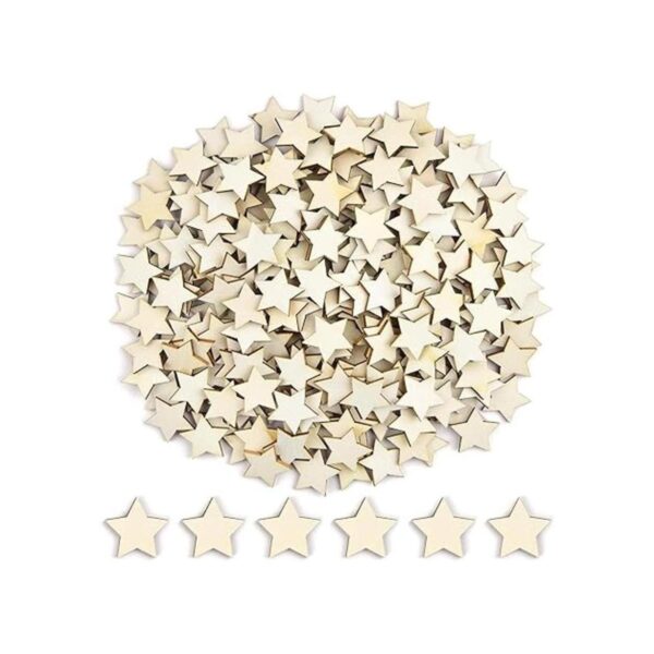 120 piezas de 2 pulgadas sin terminar estrella de madera