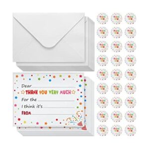 120 tarjetas de agradecimiento para niños rellenan el_1