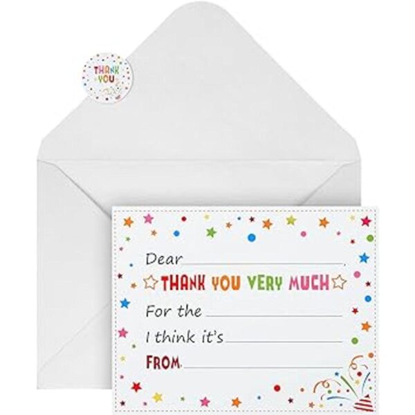 120 tarjetas de agradecimiento para niños rellenan el_2
