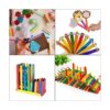 1200 palillos de 5.9 in de colores arco iris arte palillos
