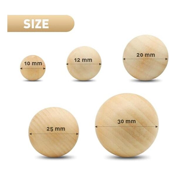 122 bolas redondas de madera sin acabar bolas de madera