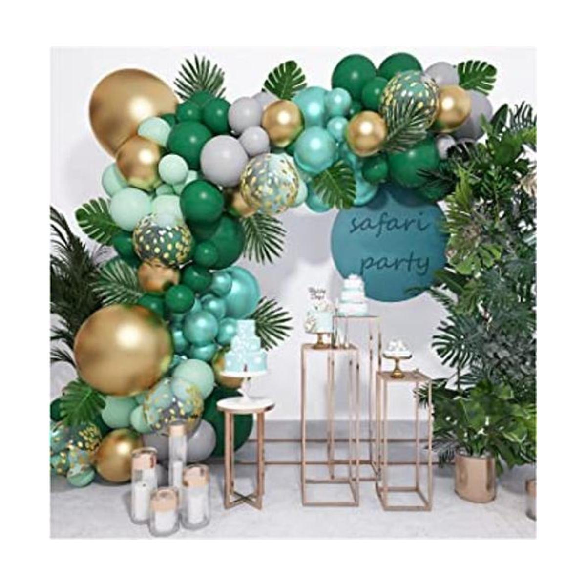 121 piezas de globos temáticos de safari en la selva kit