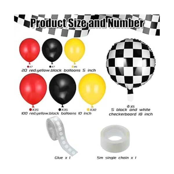 127 globos de carrera de automóvil suministros de fiesta_2