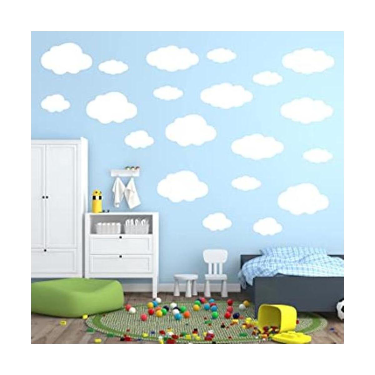 125 pegatinas de pared de nube nubes blancas despegar y