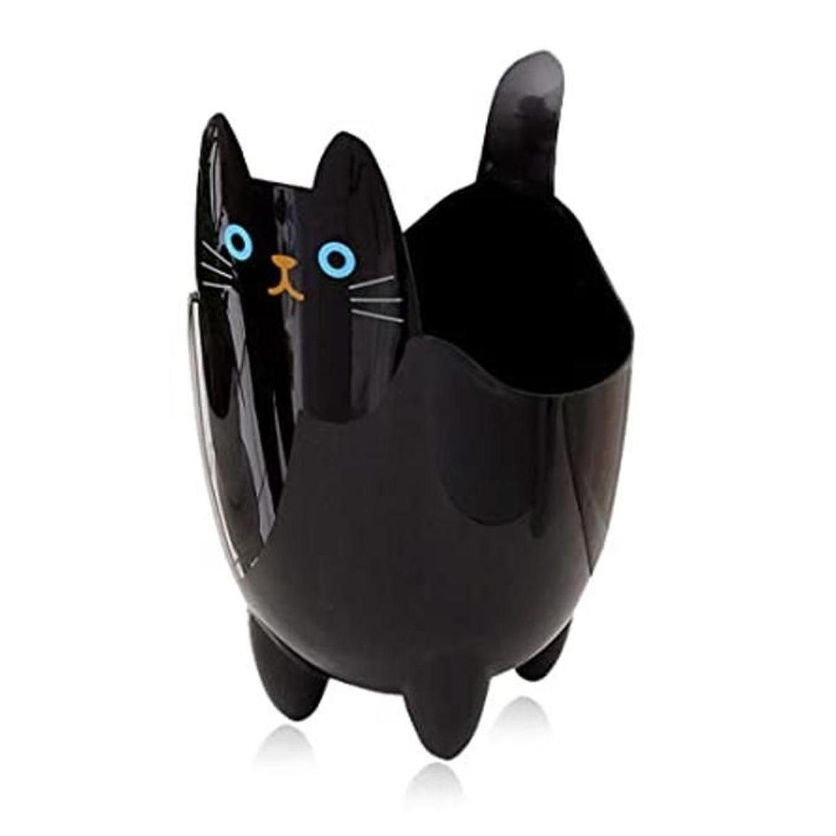 123Arts Cubo de basura para baño diseño de gato de