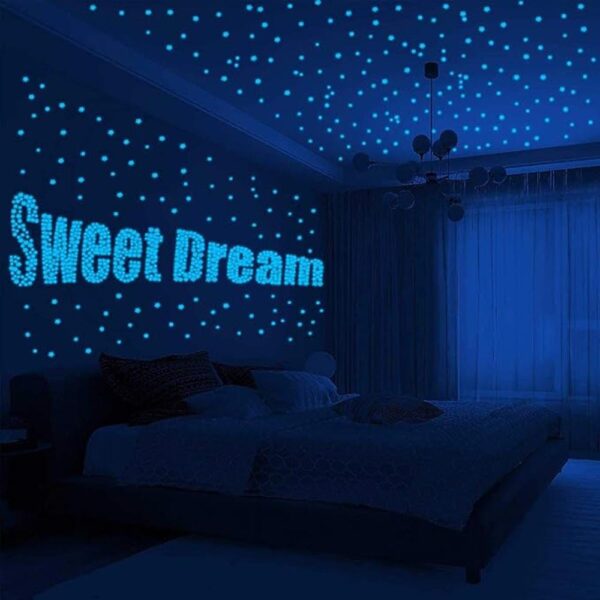 1230 calcomanías de pared con estrellas ultra brillantes