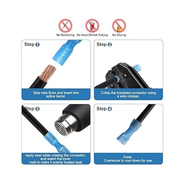 125 conectores de cable termoencogible kit de terminales_2
