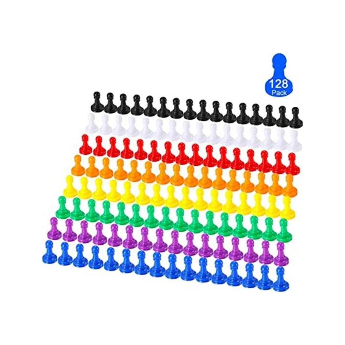 128 piezas de juego de mesa de plástico multicolor piezas