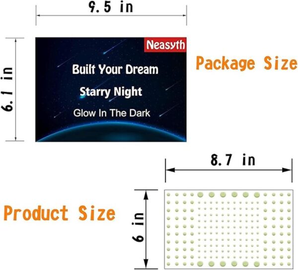 1230 calcomanías de pared con estrellas ultra brillantes