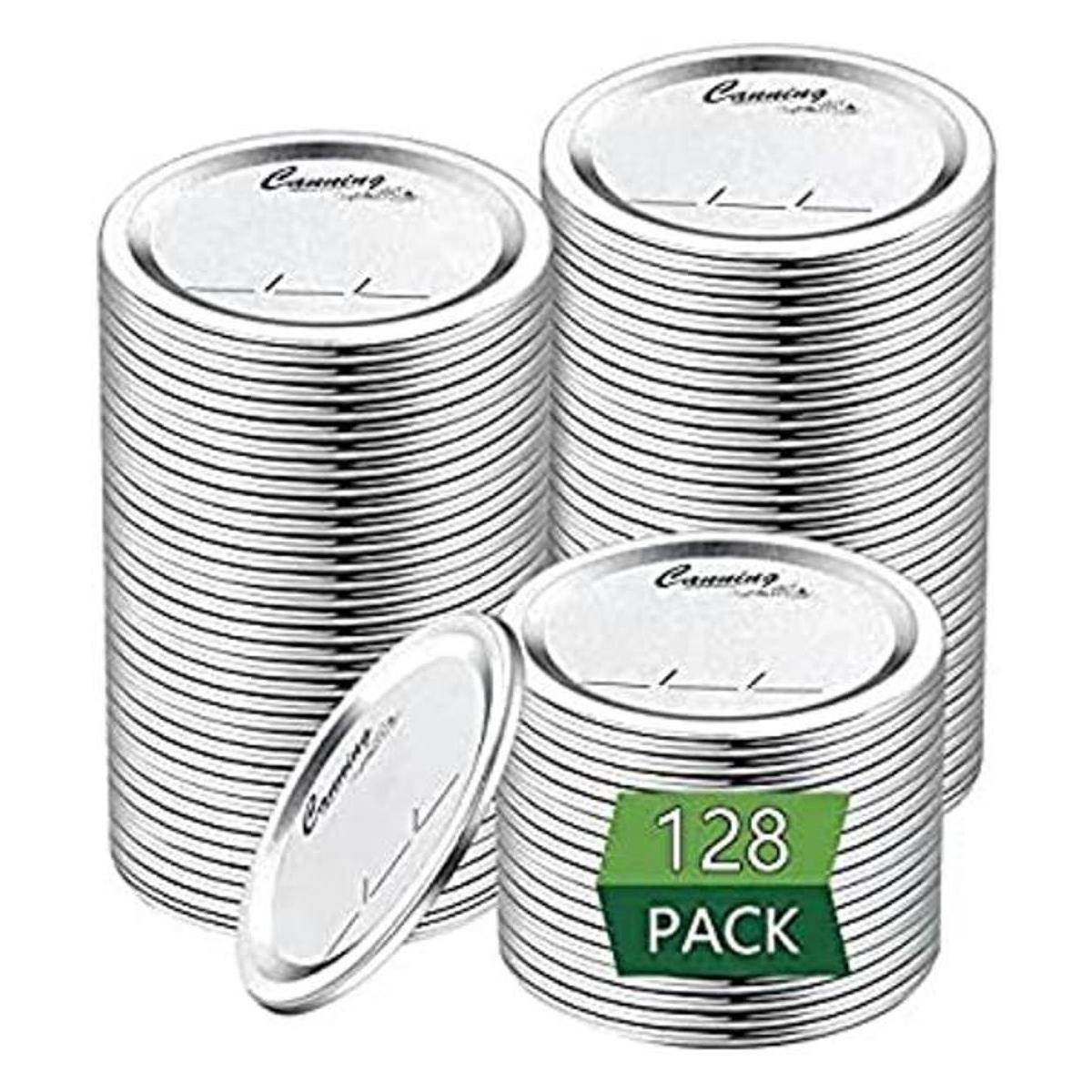 128 tapas para tarros de conservas tipo Ball y Kerr de