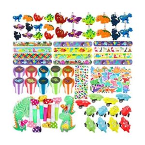 132 piezas de recuerdos de fiesta de dinosaurio anillos_1