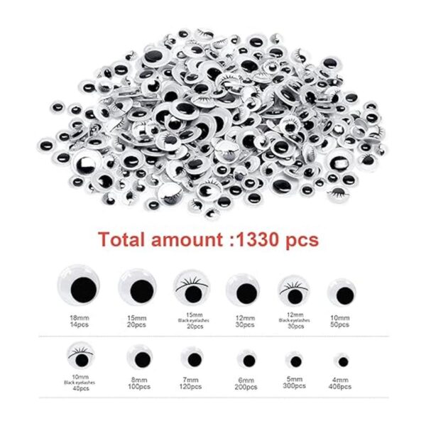 1330 piezas Googly Eyes autoadhesivas para manualidades
