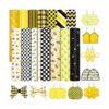 14 hojas de piel sintética con estampado de abeja limón y_1