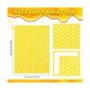 14 hojas de piel sintética con estampado de abeja limón y_3