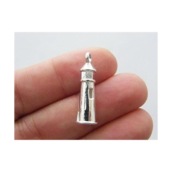 14 Faro colgantes tono de plata chapado en 25 x 8.7 yard_2