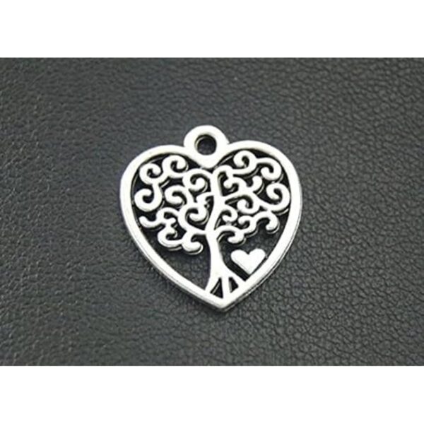 14 Pcs envejecido colgante de corazón rbol Encanto_2